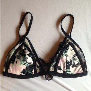 Mesh Flower Bikini Top